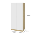 Molly Wardrobe - WFT-SC160 - Lindberg Oak/White