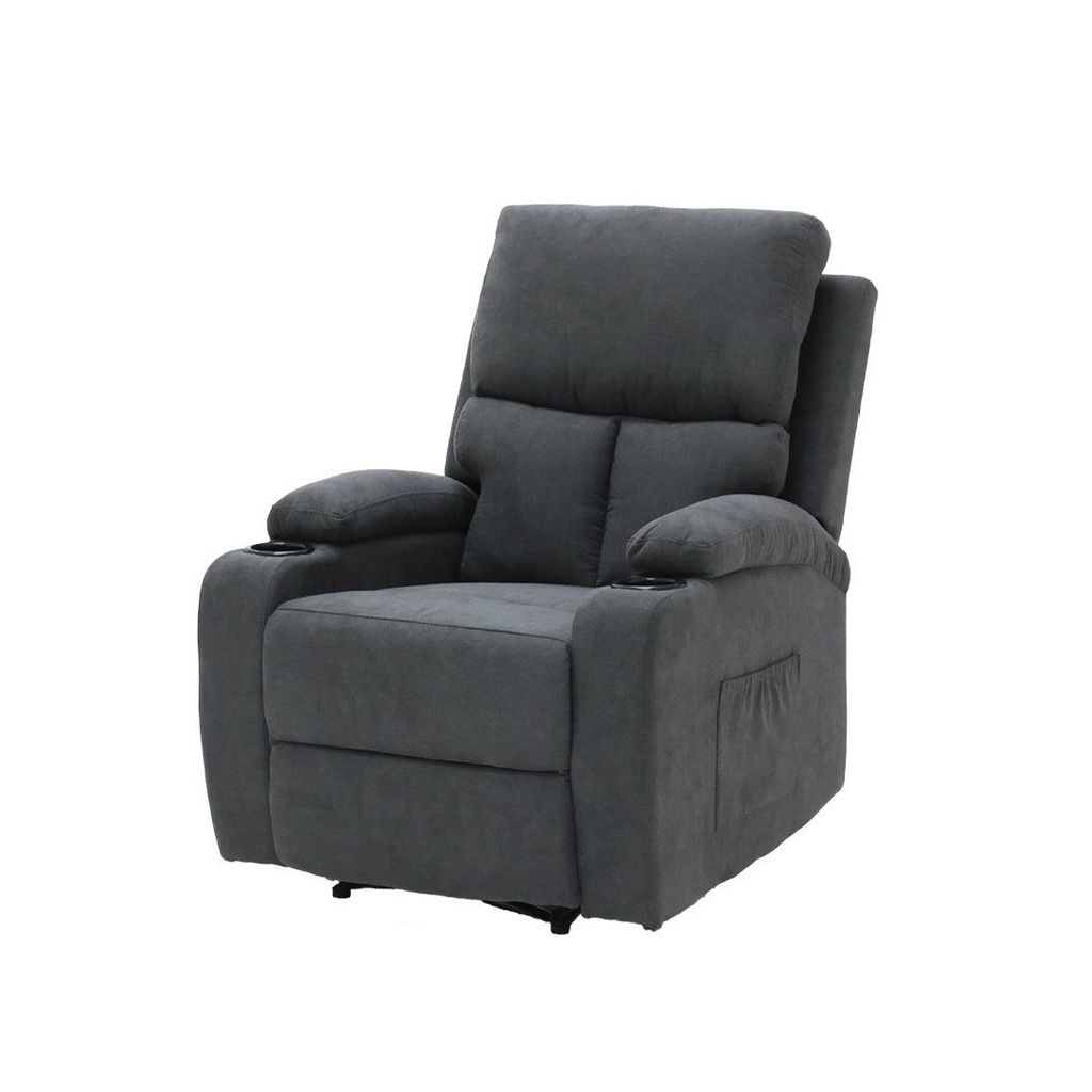 Darleen Sofa Recliner - Dark Grey Fabric/1RE
