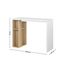 Floxi PW Working Desk 100cm - White/Lindberg Oak