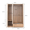 Havin Wardrobe - Solid oak/White