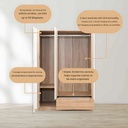 Havin Wardrobe - Solid oak/White