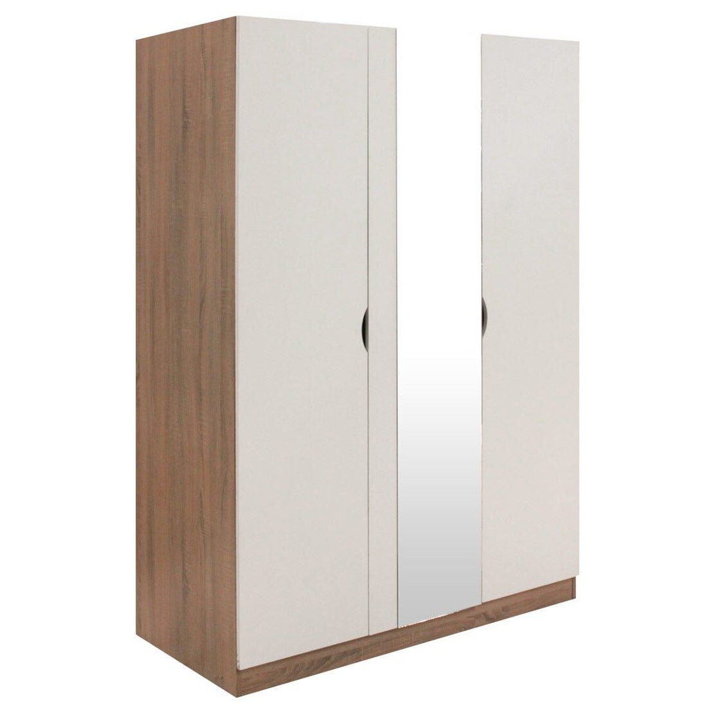 Havin Wardrobe 120cm-Solid Oak/White