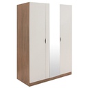 Havin Wardrobe 120cm-Solid Oak/White