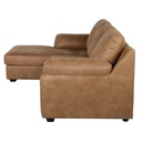 Muto Sofa Left Corner-Brown/Leather