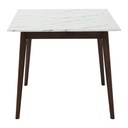 Bari Dining Table 150cm White Stone Pattern/Dark Wood