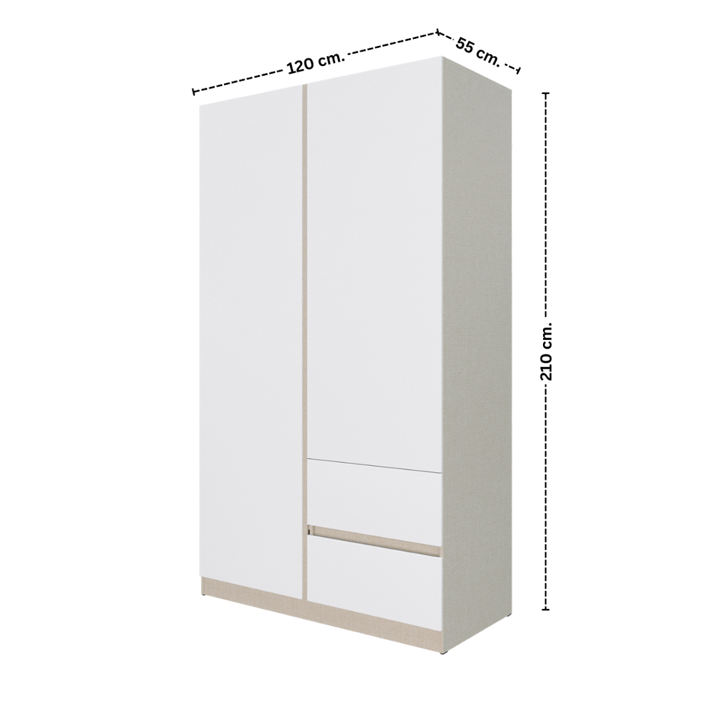 Hollyn Wardrobe WFT120-Ivory/Linen White