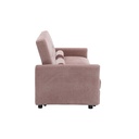 Corte Sofa Bed 2Seater - Black Leg/Pink Fabric