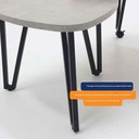 Grand Coffee Table - Grey Steel/Black Steel