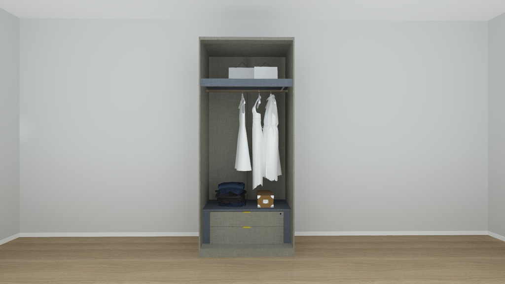 Wardrobe Plus -I@H_250000252:DA-MN/IVO/TW/Grey,Door:MN/CLEAR GLASS