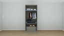 Wardrobe Plus -I@H_250000251:DA-MN/IVO/TW/Grey,Door:MN/CLEAR GLASS