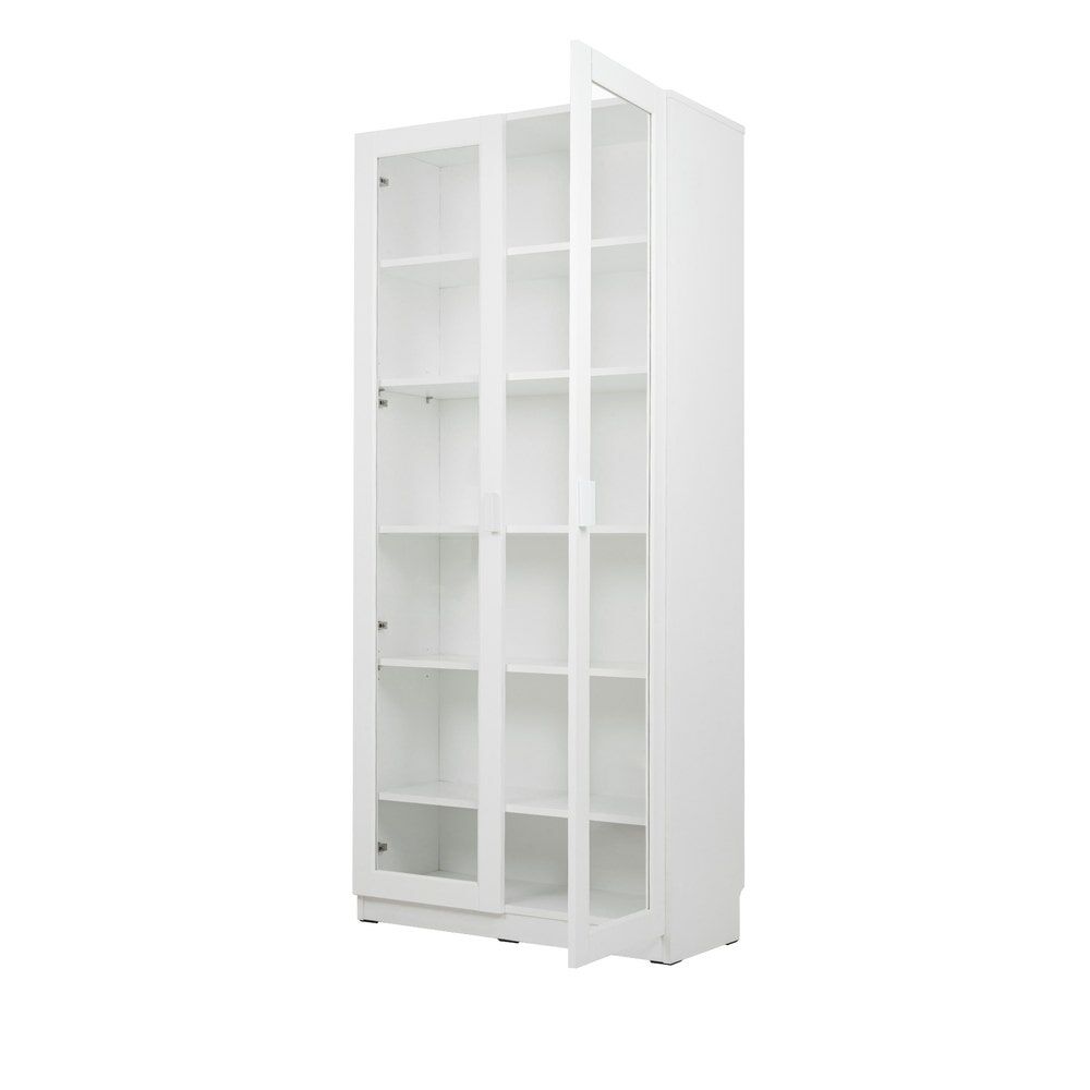 KC-Play /Jobio Tall Cabinet CT80-DE02/White/Clear Glass