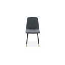 Lenox Dining Chair/Black Steel/Grey Velvet