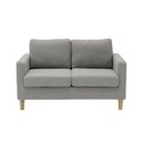 Crazy Sofa 2Seater/Natural Wood Legs/Light Grey