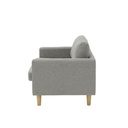 Crazy Sofa 2Seater/Natural Wood Legs/Light Grey