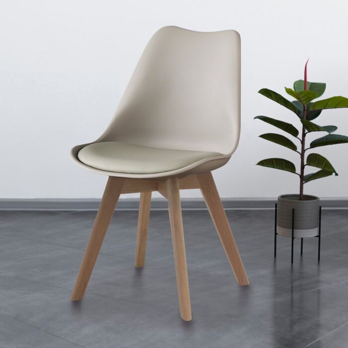 Lifely Dining Chair/Beech Grey/SL Grey