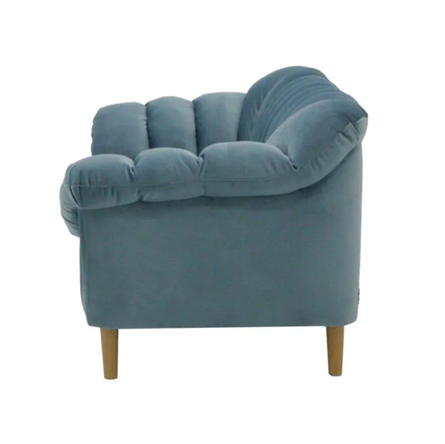 Rosee Sofa 2Seater-Wood Plastic Leg/Light Blue Fabric