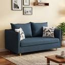 Raemon Sofa 2 Seater/Dark Blue MJ/White Printed Pattern