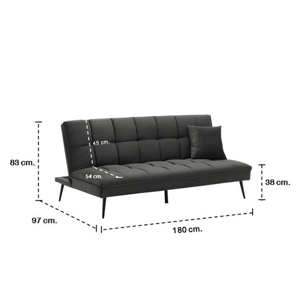 Cirino Sofa Bed - Dark Grey Velvet