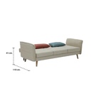 Fresh Sofa Bed-Natural Eucalyptus Leg/Cream