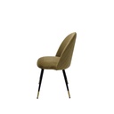 Lisala Dining Chair - Steel Black /Gold/Brown Velvet