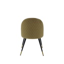 Lisala Dining Chair - Steel Black /Gold/Brown Velvet