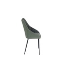 Yoope#2 Dining Chair-Black/Green Velvet