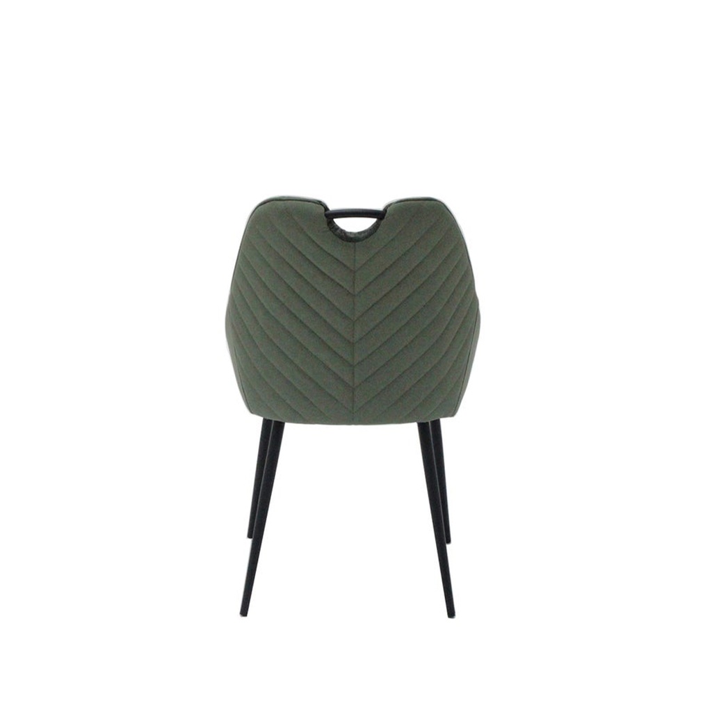 Yoope#2 Dining Chair-Black/Green Velvet