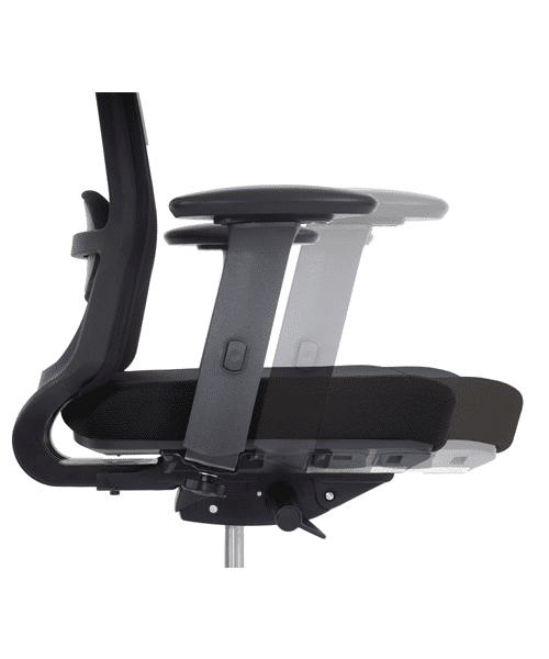 Merryfair Forte High Back Office Chair - Black - Polished Aluminum Base - 969YMA69NP