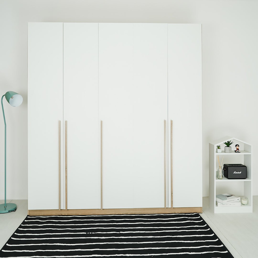 Remus - F Wardrobe WO200 - Solid Oak/White