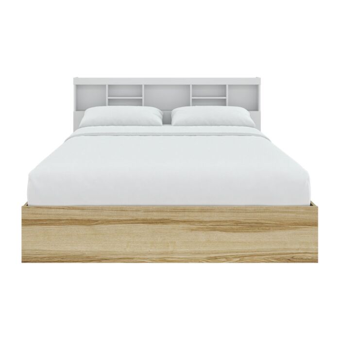 Molly Queen Bed - BW5/H - Lindberg Oak/White