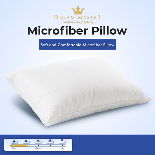 [DM-MF-1200g-P-19"x29"] Dream Microfiber Pillow - Medium (1200g)-19"x29"