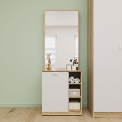 [19238228] Molly Dressing Table - DT60cm - Lindberg Oak/White