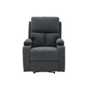 Darleen Sofa Recliner - Dark Grey Fabric/1RE