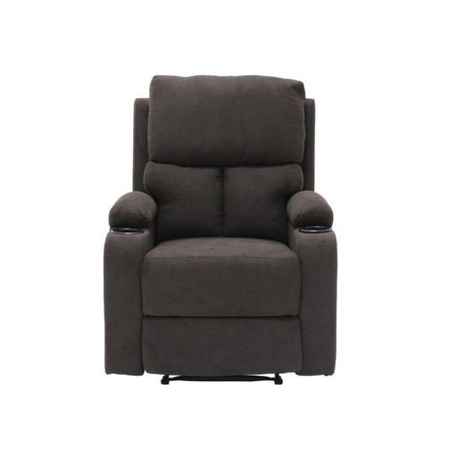 [19229722] Darleen Sofa Recliner - Brown Fabric/1RE