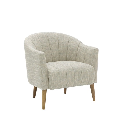 [19224930] Gornlee Arm Chair - Birch Wood - Cream Fabric