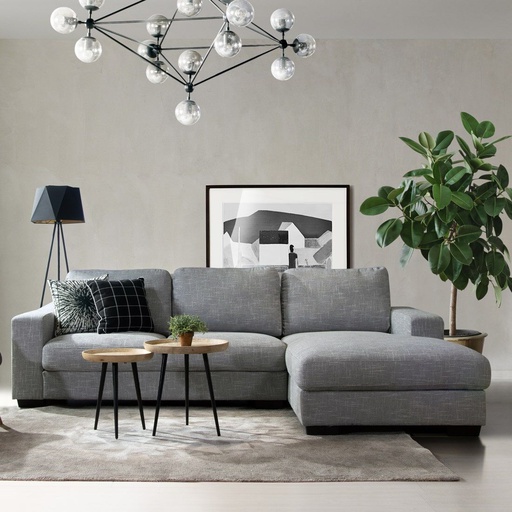 [19181400] Liden Sofa - Right Corner - Fabric Light Grey