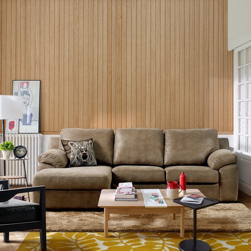 [19196317] Muto Sofa Left Corner-Brown