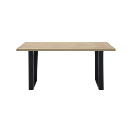[19234880] Makari Dining Table 160cm-Black/Natural Wood