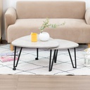 Grand Coffee Table - Grey Steel/Black Steel