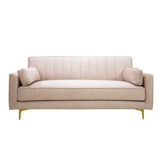 [19209678] Alyssa Sofa 3 Seater-Pink Velvet