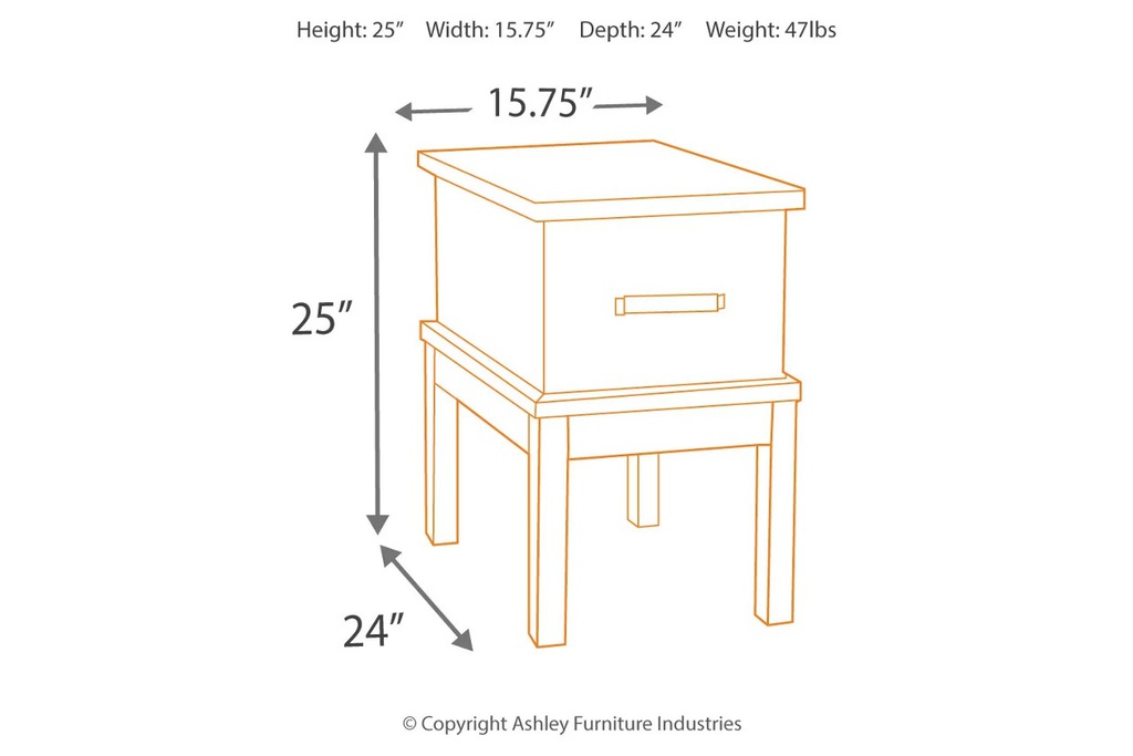 Ashley Stanah Chair Side End Table