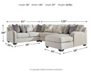 Ashley Dellara 4-Piece Sectional with Chaise