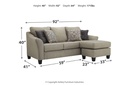 Ashley Kestrel Sofa Chaise