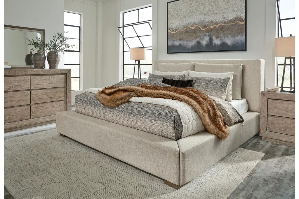 Ashley Langford Queen Bed - Beige