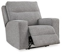 Ashley Biscoe Pwr Recliner/Adj Headrest - Pewter