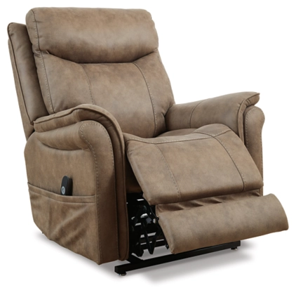 Ashley Lorreze Power Lift Recliner With Heat & Massage Function - Driftwood