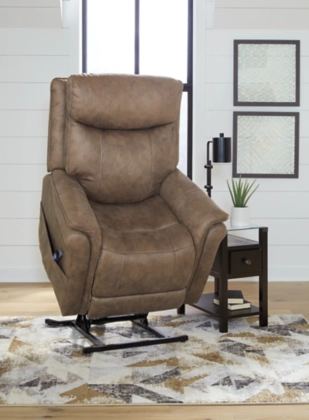 Ashley Lorreze Power Lift Recliner With Heat & Massage Function - Driftwood