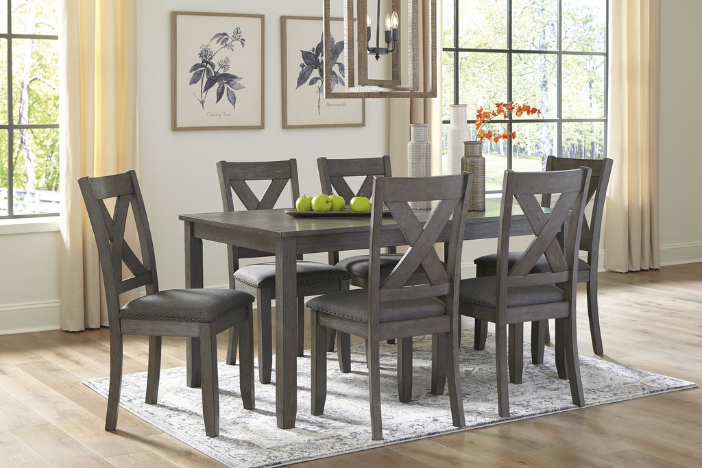 Ashley Caitbrook Rect Drm Table Set (7/Cn) - Gray