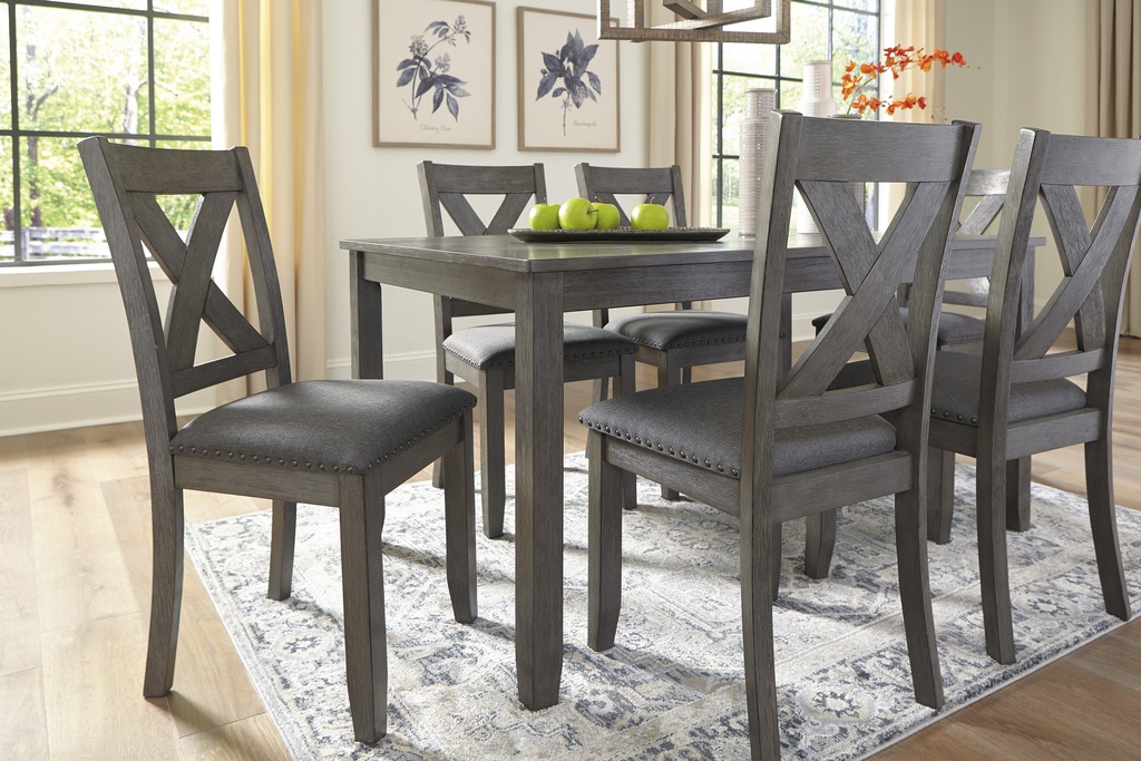 Ashley Caitbrook Rect Drm Table Set (7/Cn) - Gray