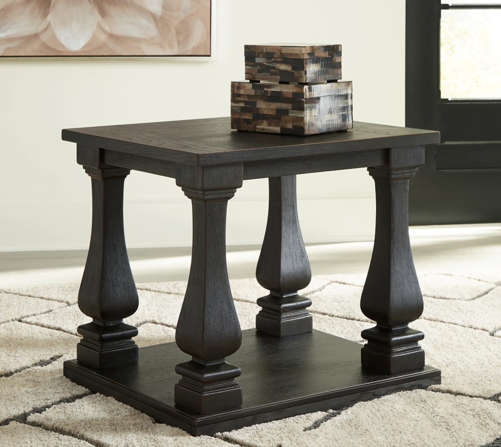 Ashley Wellturn Rectangular End Table - Black